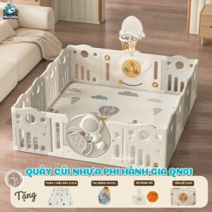 Quây cũi nhựa cho bé Pakey Phi Hành Gia QN01