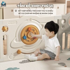 Quây cũi nhựa cho bé Pakey Phi Hành Gia QN01