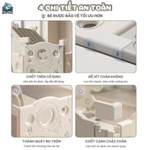 Quây cũi nhựa cho bé Pakey Phi Hành Gia QN01