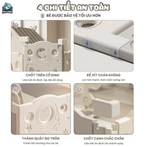 Quây cũi Liên hoàn PAKEY Phi Hành Gia QN02