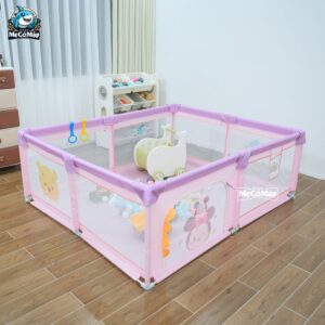 Quây cũi vải Pakey K1 màu hồng