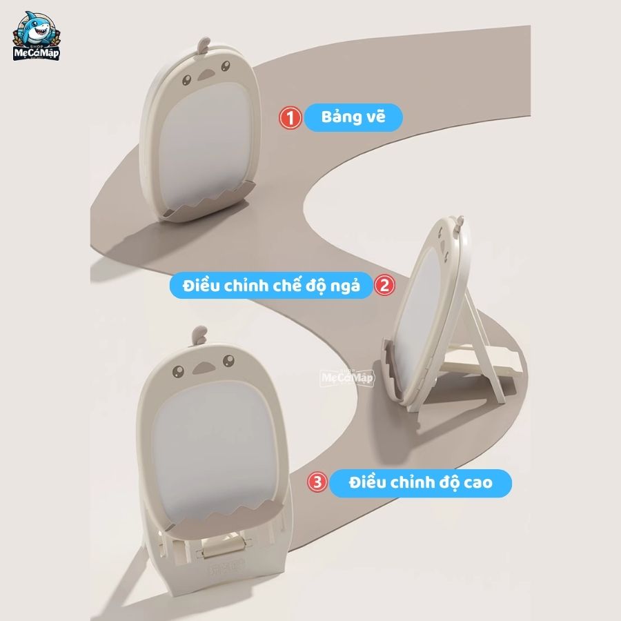 Bộ bảng học từ tính kèm ghế ngồi Gà Nâu