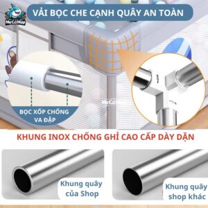 Quây cũi vải Pakey K1 màu ghi