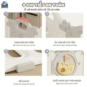 Quây cũi nhựa gấp gọn Happy Boat QN05