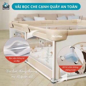 Quây cũi vải Pakey K1 màu be