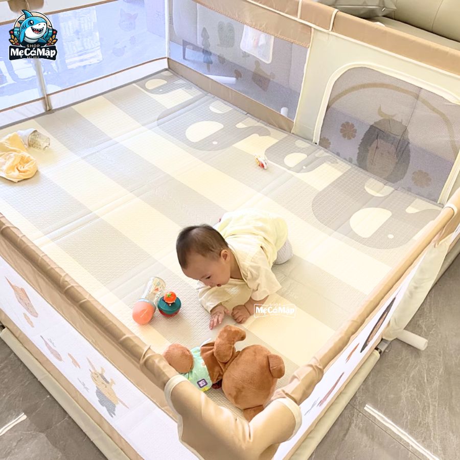 Quây cũi vải Pakey K1 màu be