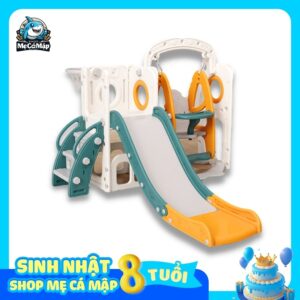Cầu trượt xích đu Pakey lâu đài CS2
