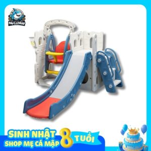 Cầu trượt xích đu máng dài 2m Pakey P-CS07