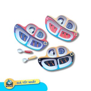Set ăn dặm sợi tre hình du thuyền
