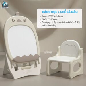 Bộ bảng học từ tính kèm ghế ngồi Gà Nâu