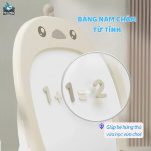 Bộ bảng học từ tính kèm ghế ngồi Gà Nâu