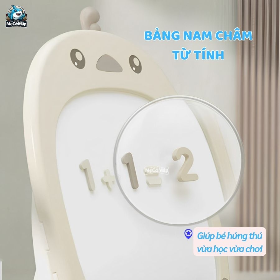 Bộ bảng học từ tính kèm ghế ngồi Gà Nâu