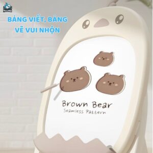 Bộ bảng học từ tính kèm ghế ngồi Gà Nâu