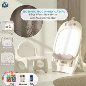 Bộ bảng học từ tính kèm ghế ngồi Gà Nâu