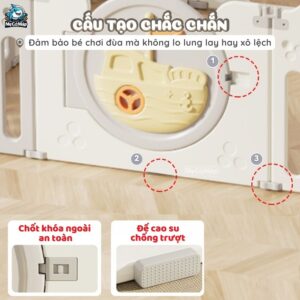 Quây cũi nhựa gấp gọn Happy Boat QN05