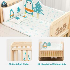 Nôi cũi gỗ Pakey CG01