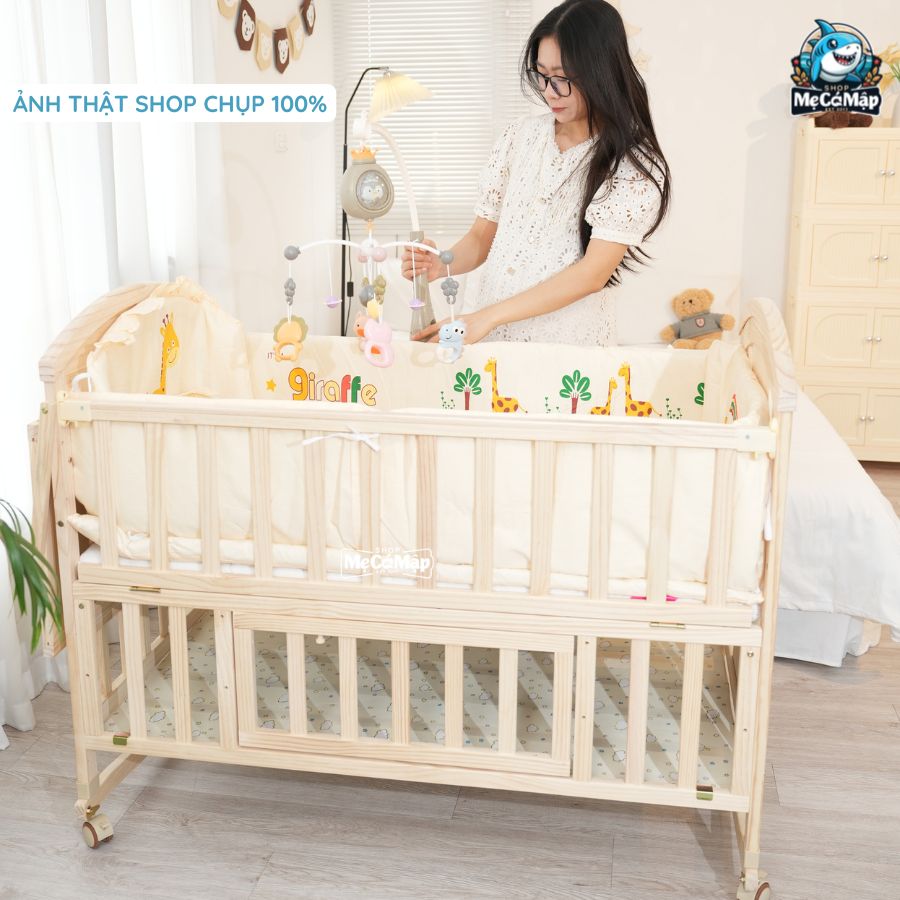 Nôi cũi cho bé đa năng Pakey CG02 kèm nệm