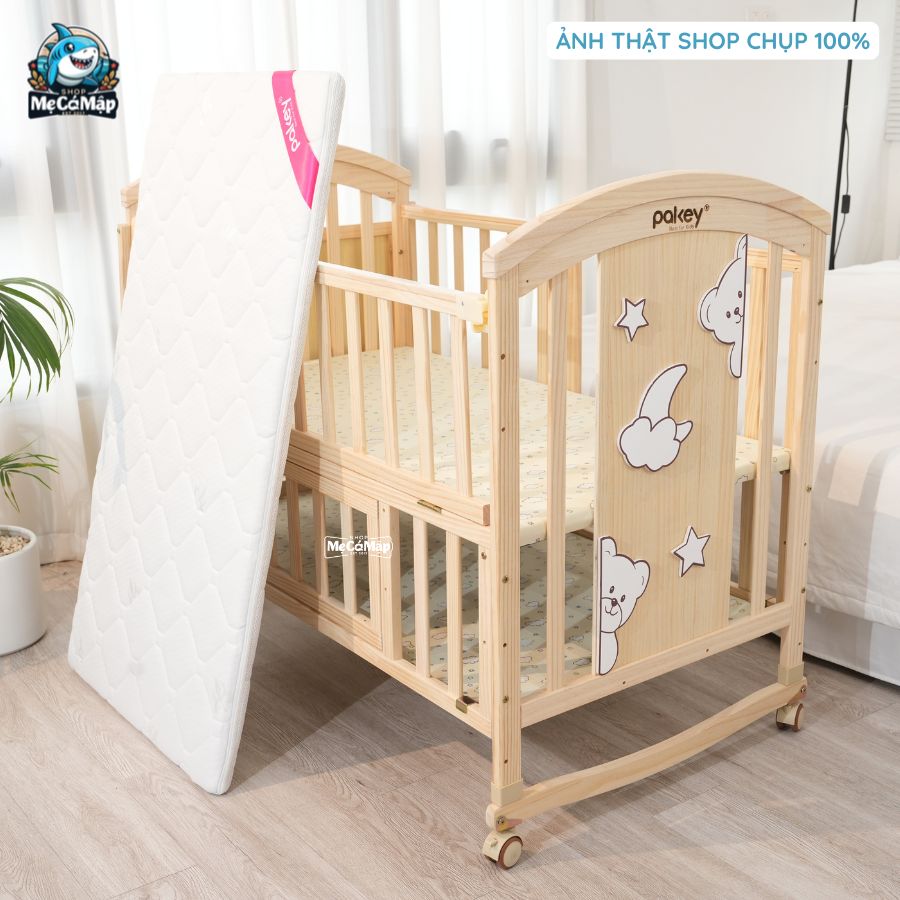 Nôi cũi cho bé đa năng Pakey CG02 kèm nệm