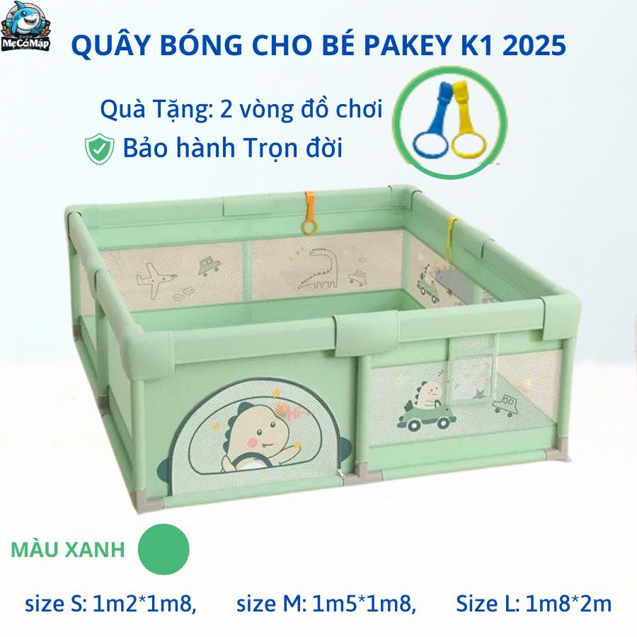 Quây cũi vải Pakey K1 màu xanh