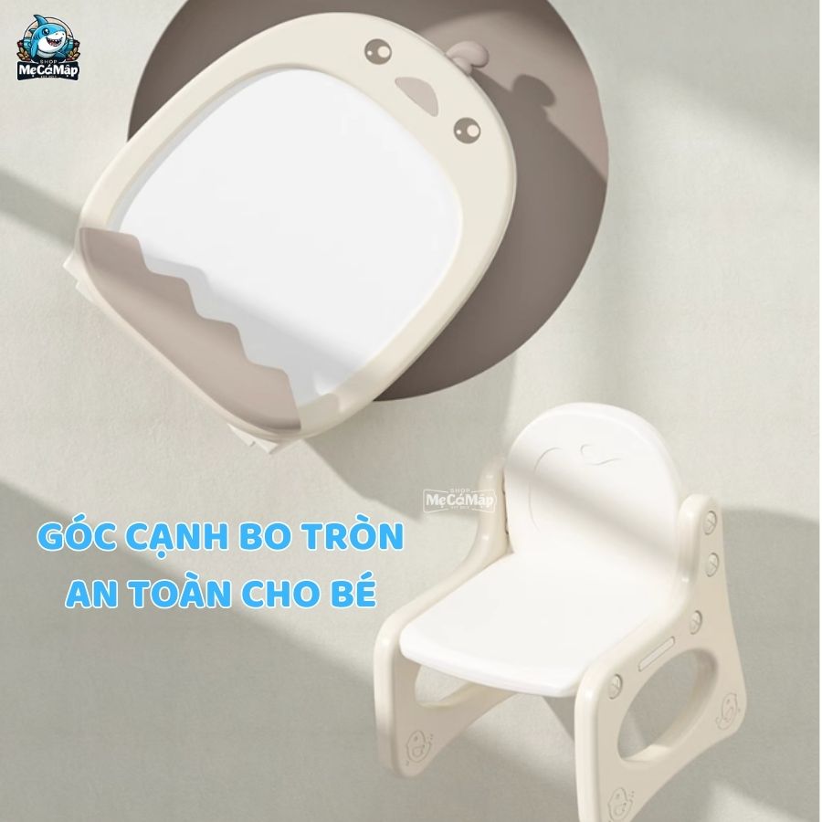 Bộ bảng học từ tính kèm ghế ngồi Gà Nâu