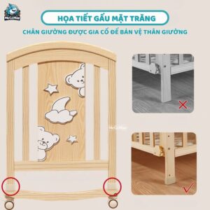 Nôi cũi gỗ Pakey CG02