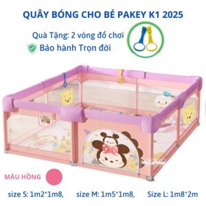 Quây cũi vải Pakey K1 màu hồng