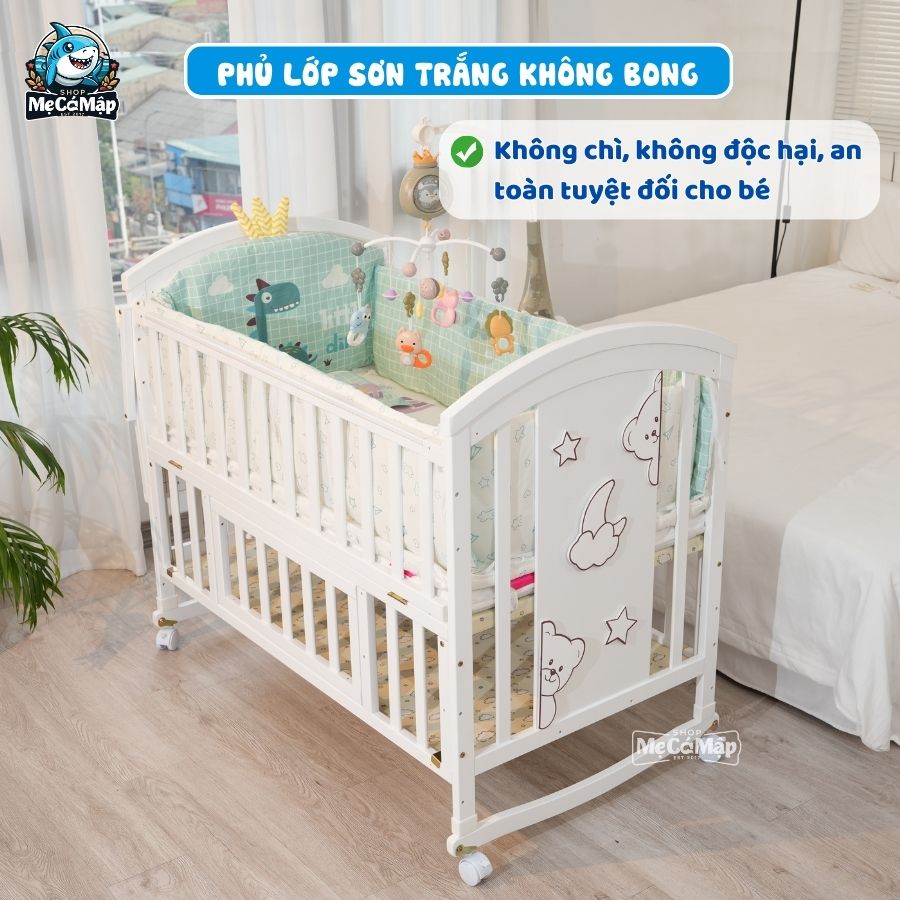 Nôi cũi gỗ Pakey CG02