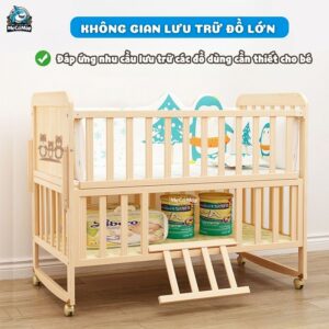 Nôi cũi gỗ Pakey CG01