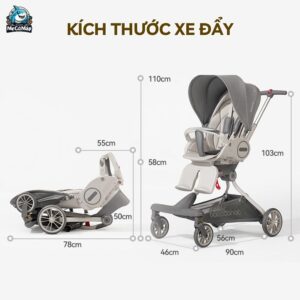 Xe đẩy 2 chiều Baobaohao V9-C