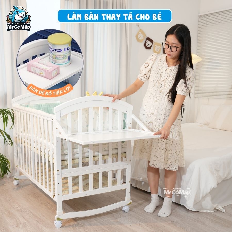 Nôi cũi gỗ Pakey CG02