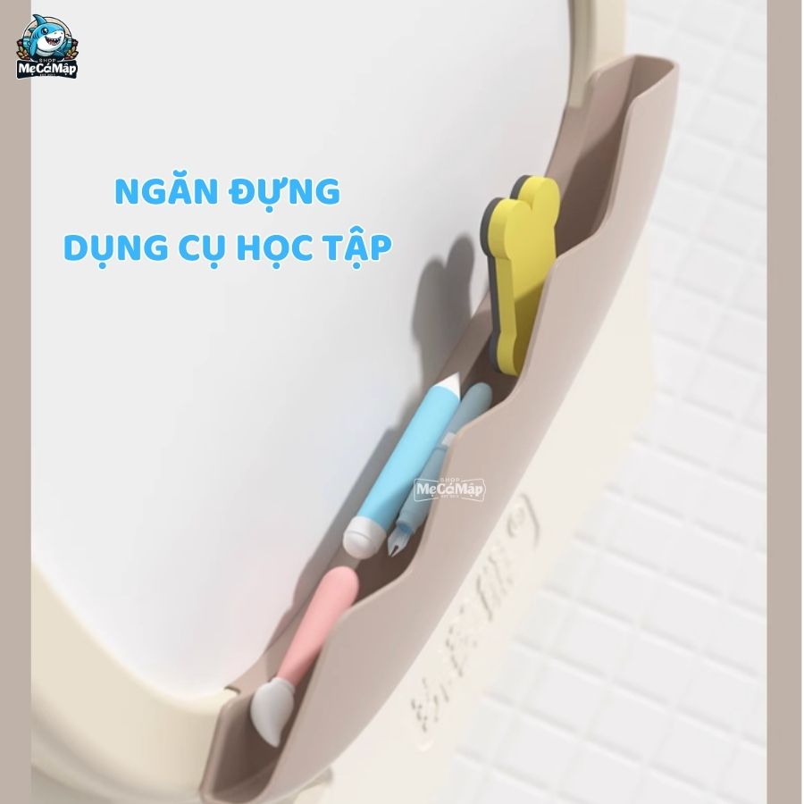 Bộ bảng học từ tính kèm ghế ngồi Gà Nâu