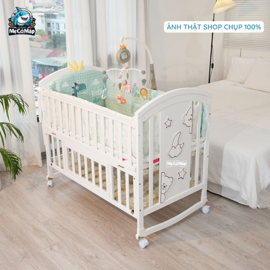 noi-cui-go-cg03 (1) Nôi cũi gỗ đa chế độ Pakey CG03
