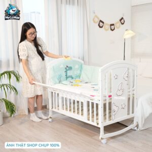 Nôi cũi gỗ đa chế độ Pakey CG03