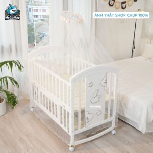 Nôi cũi gỗ đa chế độ Pakey CG03