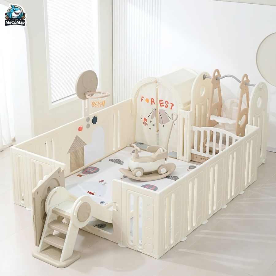 Quây cũi nhựa liên hoàn Voi 6, 8 tiện ích