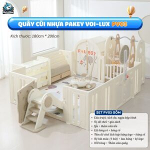 Quây cũi nhựa liên hoàn Voi 6, 8 tiện ích