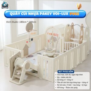 Quây cũi nhựa liên hoàn Voi 6, 8 tiện ích