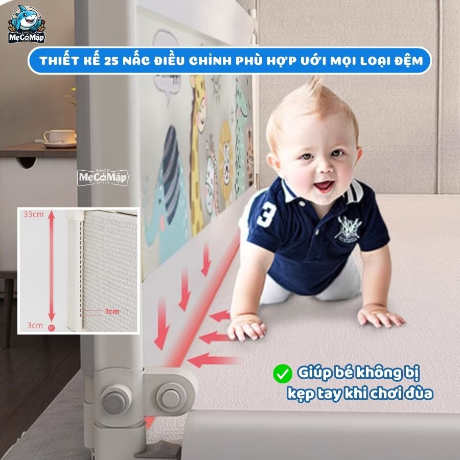 Thanh chắn giường Pakey NS2 nâng cấp