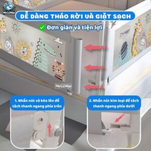 Thanh chắn giường Pakey NS2 nâng cấp