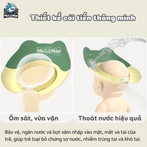 Mũ tắm chống nước cho bé
