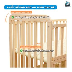 Nôi cũi gỗ Pakey CG01