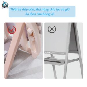 Bộ bảng học từ tính kèm ghế ngồi Gà Nâu