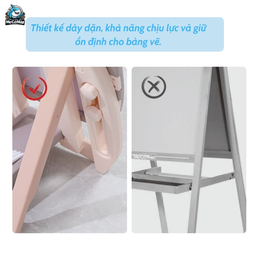 Bộ bảng học từ tính kèm ghế ngồi Gà Nâu