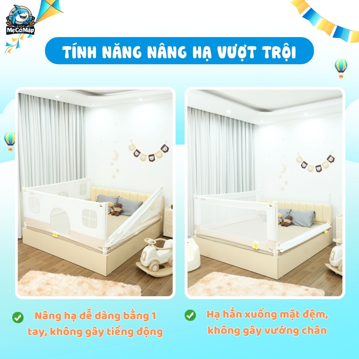 Thanh chắn giường Pakey G600