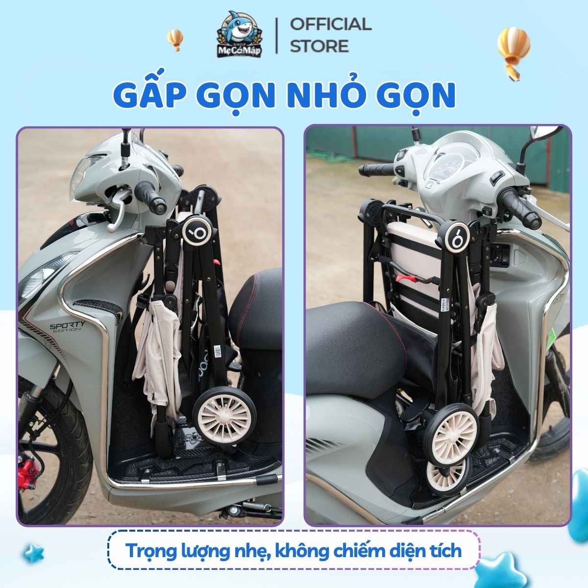 Xe đẩy gấp gọn Baobaohao A2