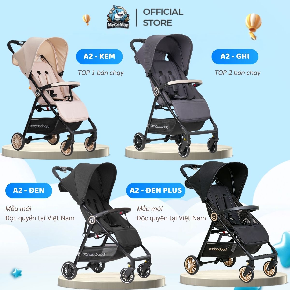 Xe đẩy gấp gọn Baobaohao A2