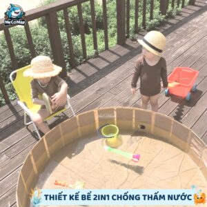 Bể bóng bể bơi 2in1 Pakey