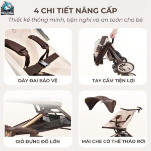 Xe đẩy Baobaohao V12 NÂU