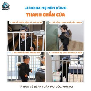 Thanh chắn cửa cho bé PAKEY P-CC04