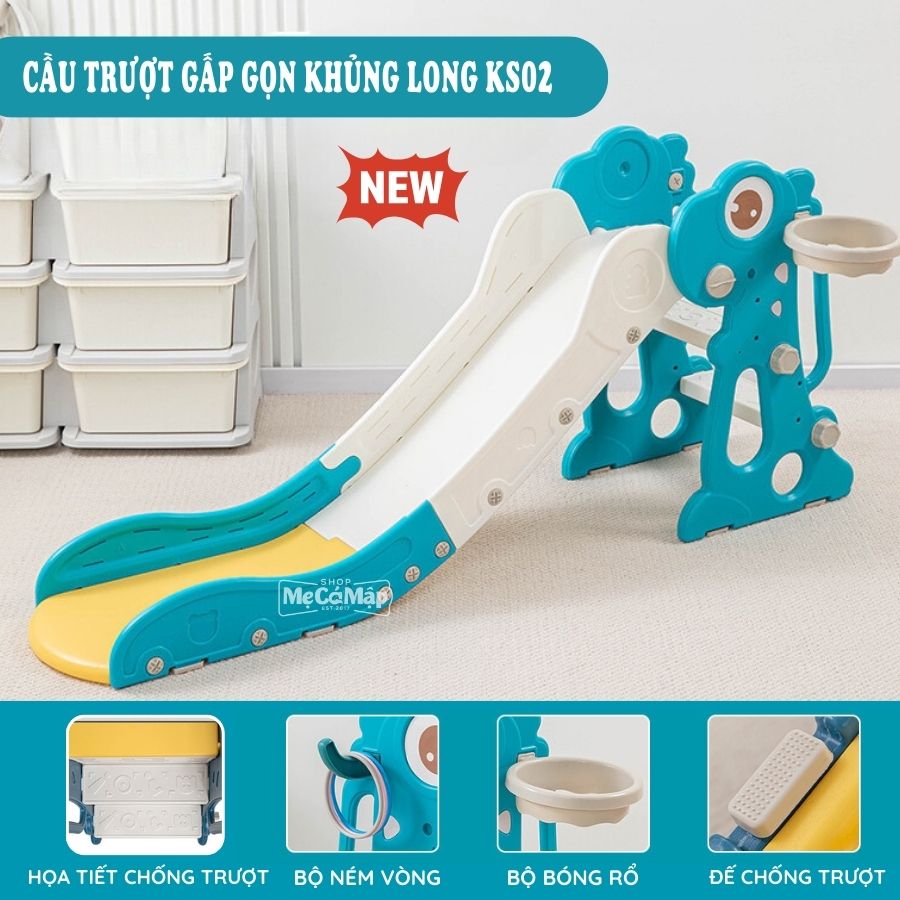 Cầu trượt Khủng long KS02